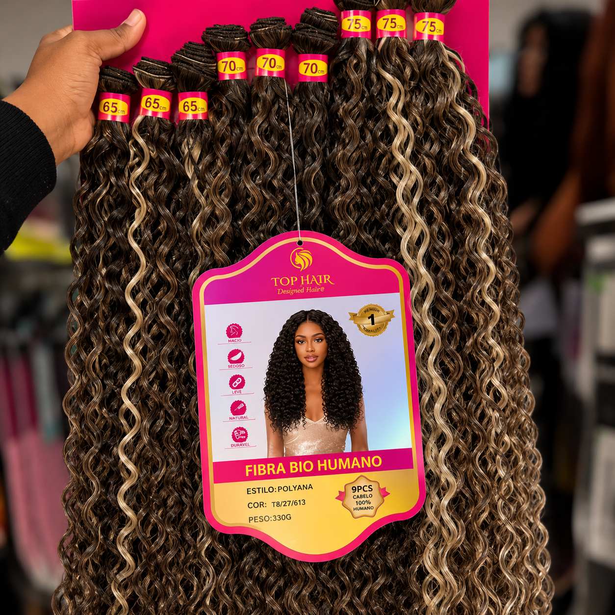 Cabelo Bio Humano Polyana 330g 65/70/75cm